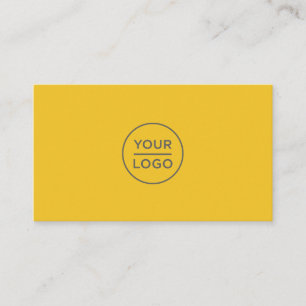 Logo personnalisé jaune moutarde cartes de visite