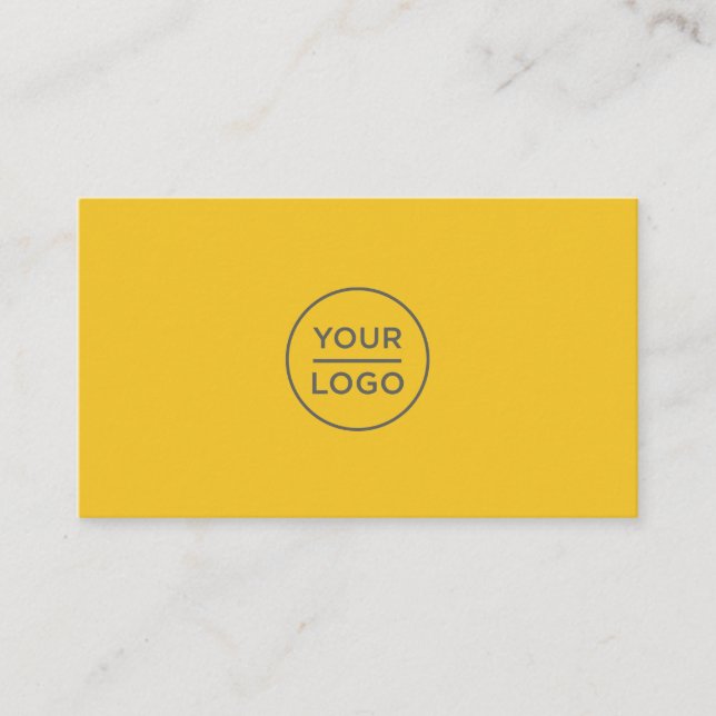 Logo personnalisé jaune moutarde cartes de visite (Devant)