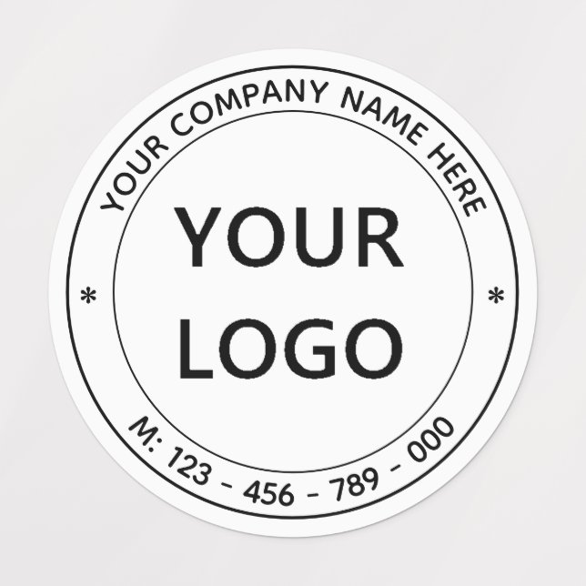Logo personnalisé Nom commercial Étiquettes person (Design 1)