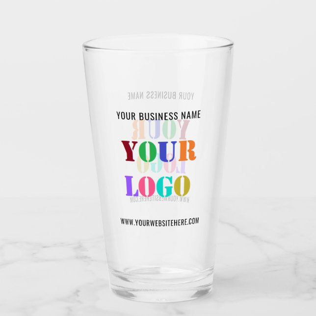 Logo Personnalisé Nom Site Web Verre Société promo (Devant)