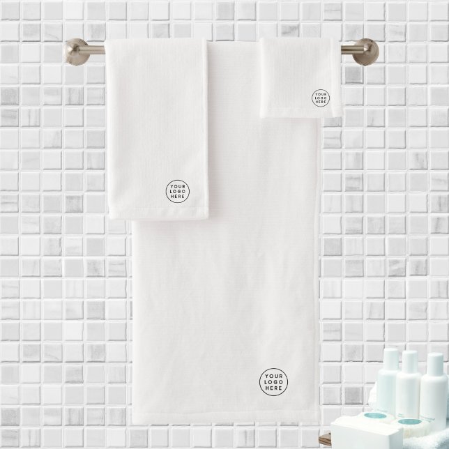 Logo personnalisé Salle de bain blanche (Custom Logo White Bathroom Bath Towel Set)