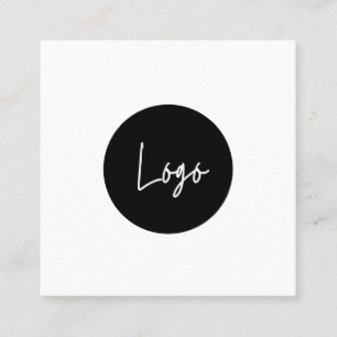 Logo personnalisé simple carte de visite de code Q