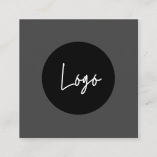 Logo personnalisé simple carte de visite noir