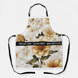 Logo personnalisé simple et élégant ici tablier d'