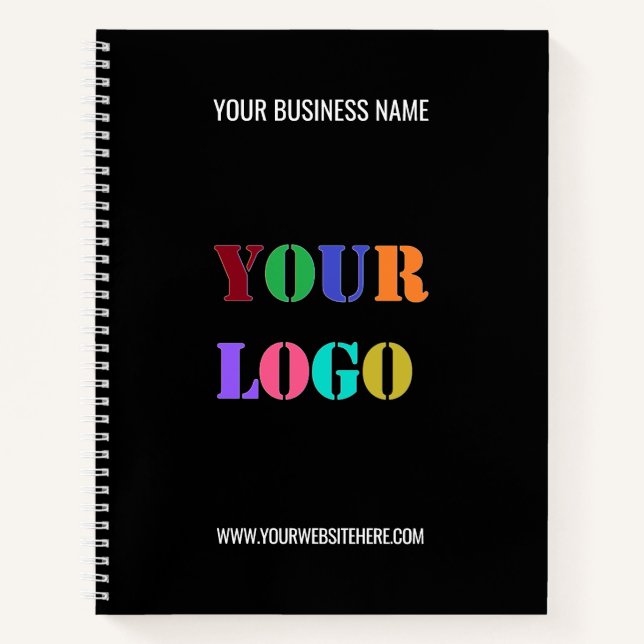 Logo Personnalisé Texte Carnet d'entreprise Vos co (Devant)