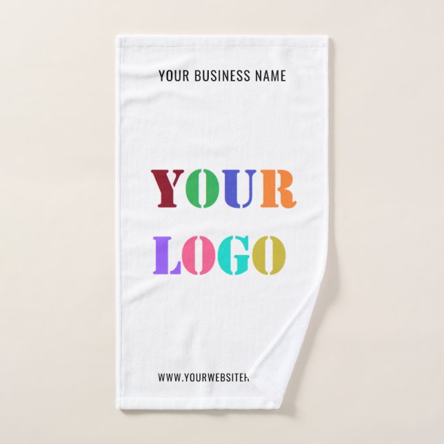 Logo Personnalisé Texte Professionnel Serviette de (Serviette à main)