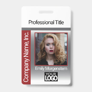 Logo Photo Badge - Dark Red