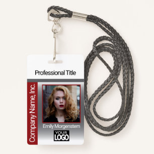 Logo Photo Badge - Dark Red