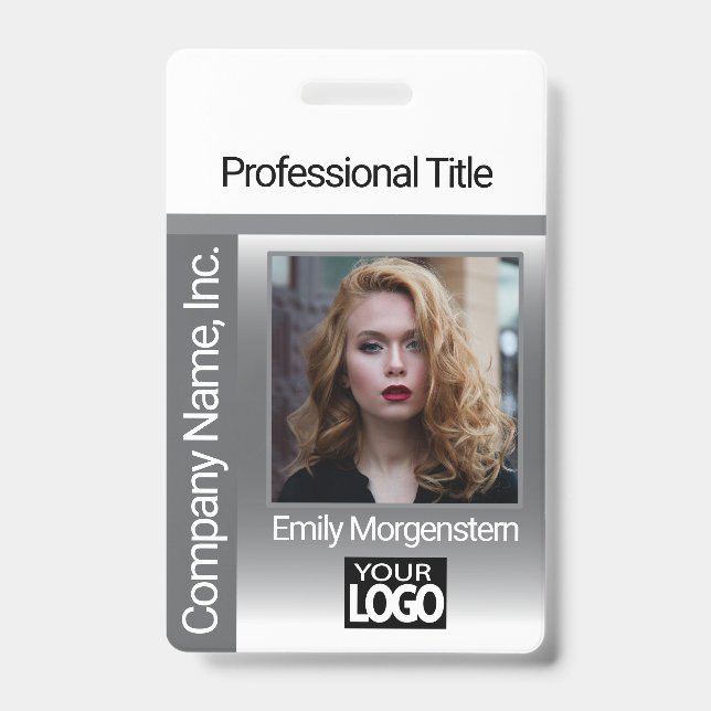 Logo Photo Badge - Grey (Front)