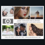 Logo Photo Collage Professional Photographer QR Flyer<br><div class="desc">Marketing flyer for a professional photographer personalized with your photos, logos, contact information, custom text, and QR code. Professional photographer flyer to promote your business personalized with six photos on on side along with your logo, business name, tagline, and contact info. On the back, add your logo, QR code and...</div>