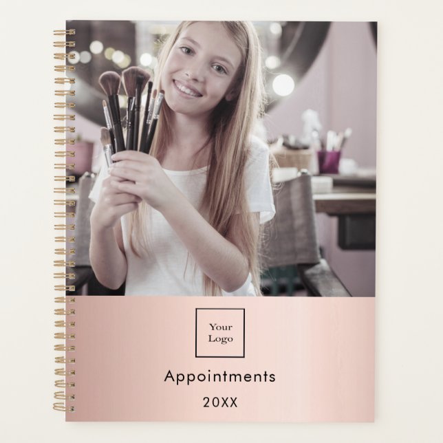 Logo photo d'entreprise rose maquillage d'or 2026 (Devant)