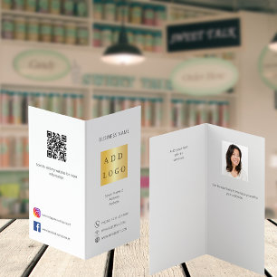 Logo photo noir blanc Code QR brochure commerciale