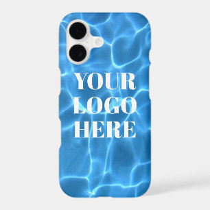 Logo photo piscine bleu aqua