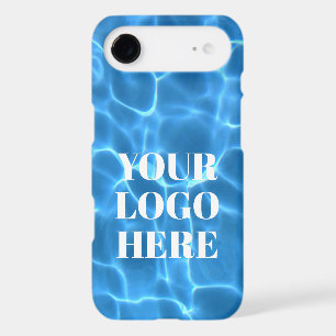 Logo photo piscine bleu aqua