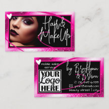 Logo Photo Template Stylish Pink Frame Heart Luxe