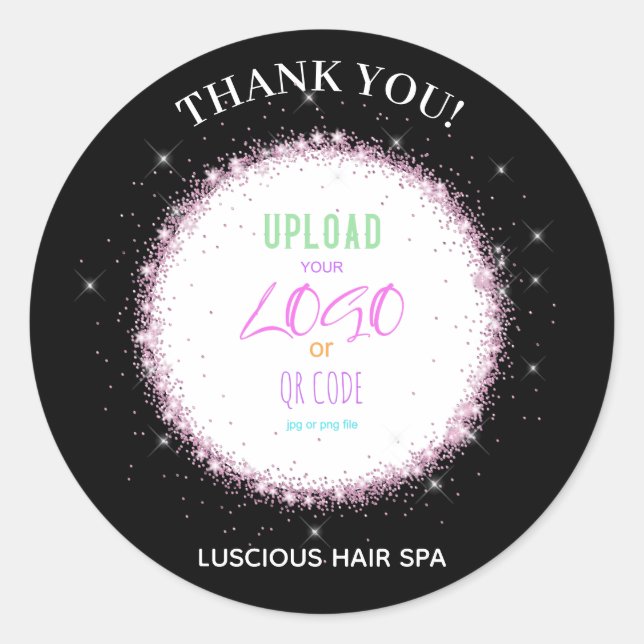 *~* LOGO PHOTO UPLOAD THANK YOU Label Envelop Seal (Front)