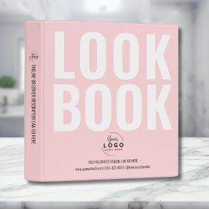 Logo Pink Minimal Business Portfolio Binder