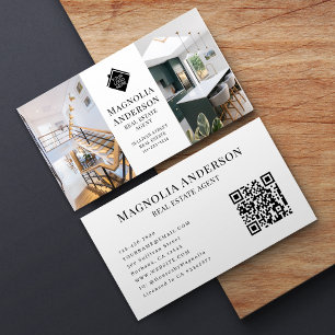Logo Portfolio Photos Real Estate Agent Business Card