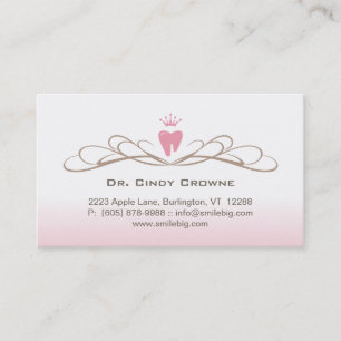 Logo pour dent Carte de visite dentaire rose Brown