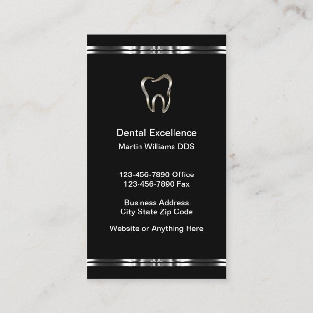 Logo pour dentiste pour dentiste Carte de visite (Devant)