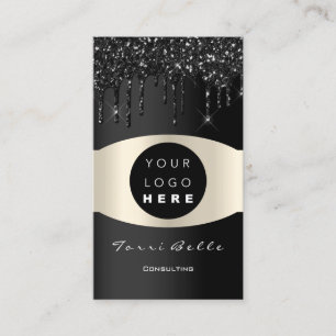 Logo Professional Black Lux Investement Consulting Business Card