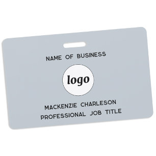 Logo Professional Business Blue Name Badge
