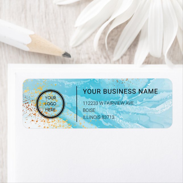 Logo Professional Business Return Address Label (En situation)