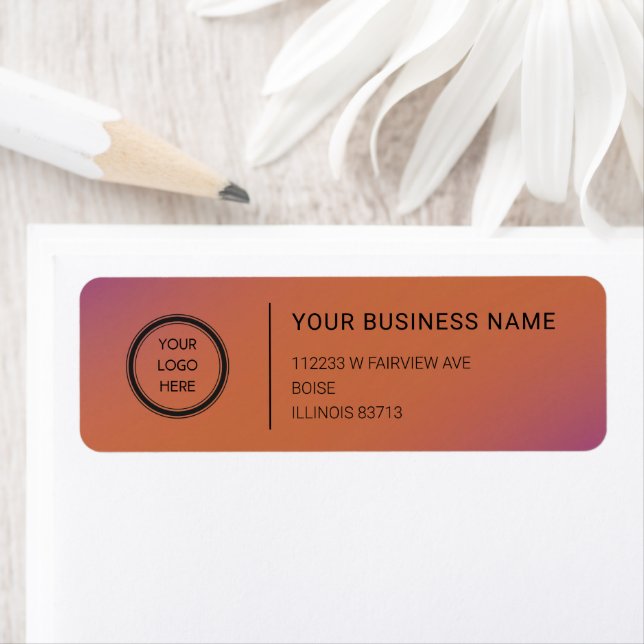 Logo Professional Business Return Address Label (En situation)