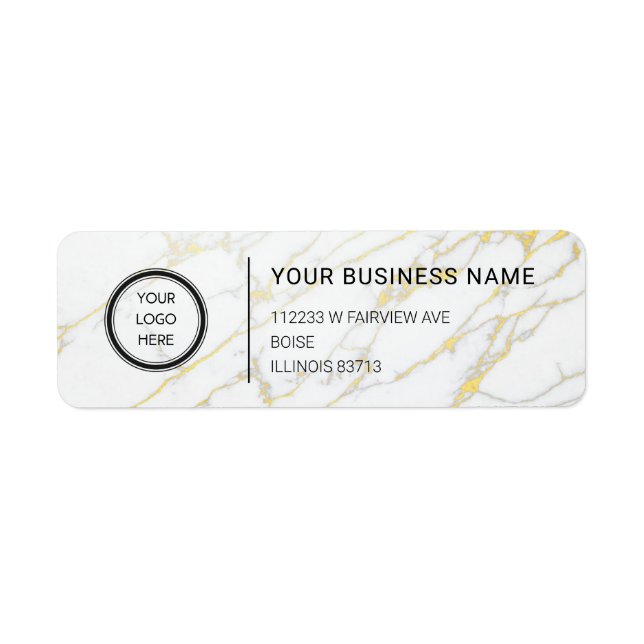 Logo Professional Business Return Address Label (Devant)