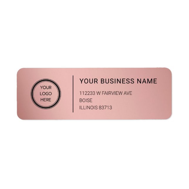 Logo Professional Business Return Address Label (Front)