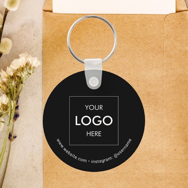 Logo Professional Modern Black Keychain (Creator Uploaded)