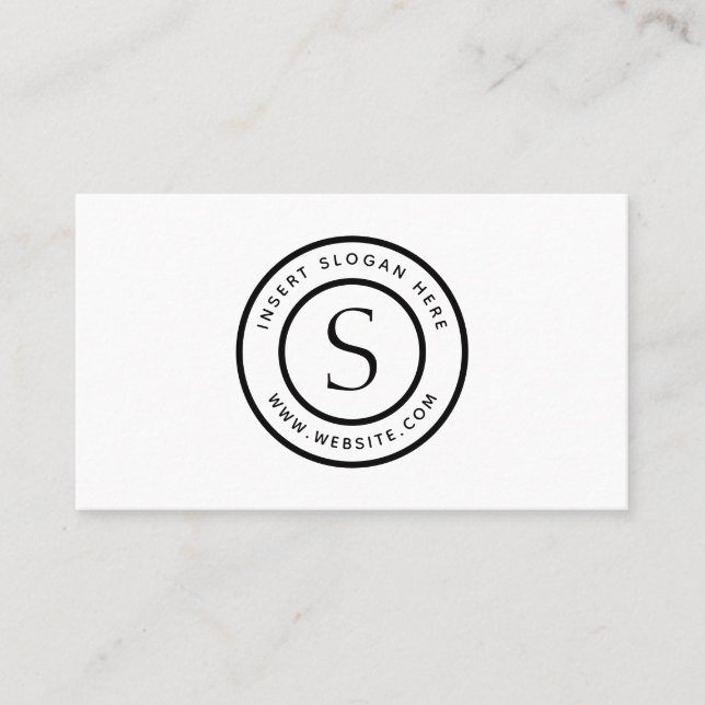 Logo Professional Plain Simple Modern Business Card (Front)