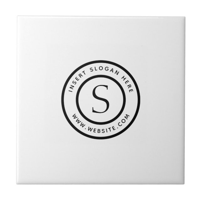 Logo Professional Plain Simple Modern Tile (Front)