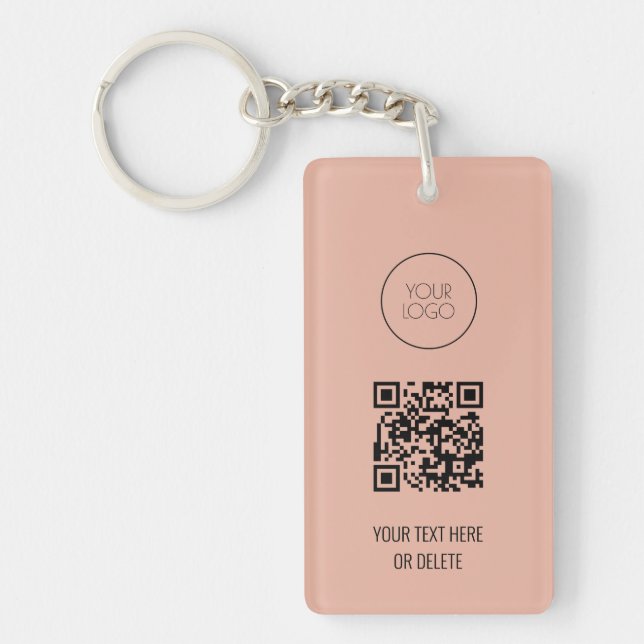Logo professionnel de code QR rose et noir (Devant)