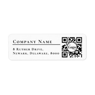 Logo professionnel Qr Code blanc Adresse de retour