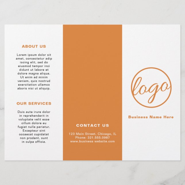 Logo Professionnel Simple Orange Tripli Brochure (Devant)