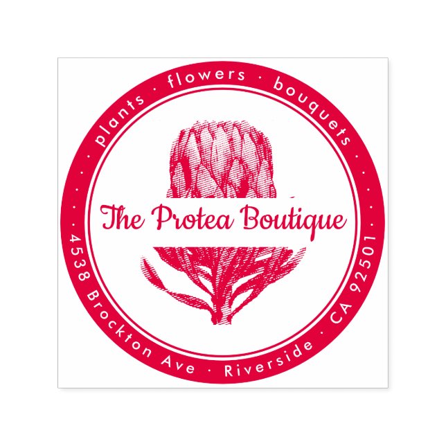 Logo Protea Self Inking Return Address Stamp (Design)