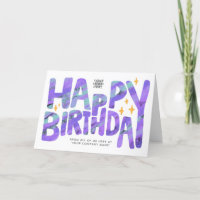 Logo Purple Fun Crayon Handwritten Stars Birthday