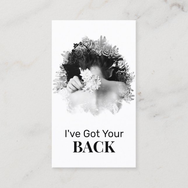 *~* Logo QR Chiropractor Chiropractic Spa Photo  Business Card (Front)