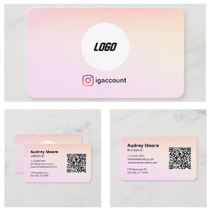 Logo QR Code Aesthetician Professional Business Card