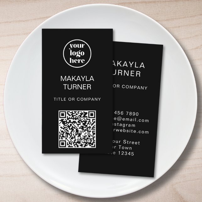 Logo QR Code Business Professional Business Card (Creator Uploaded)