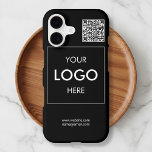 Logo QR Code Business Professional iPhone Case<br><div class="desc">Add your logo.</div>