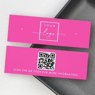 Logo QR code chaud rose goujon d'oreille carte d'a