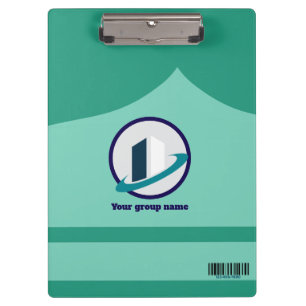 Logo & QR CODE green background Clipboard