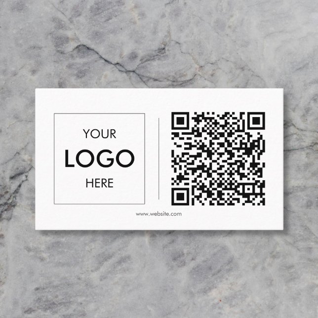 Logo Qr Code Minimalist Professional Business Card (Creator Uploaded)