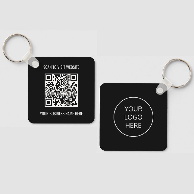 Logo QR Code Promotional Black Keychain (Creator Uploaded)