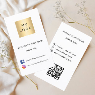 Logo Qr code social media brand colour Business Card