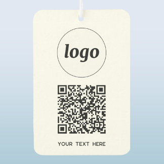 Logo QR Code Text Business Promotional Air Freshener