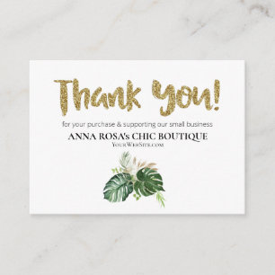 *~* LOGO QR THANK YOU Review BOTANICAL EXOTIC AP8  Enclosure Card