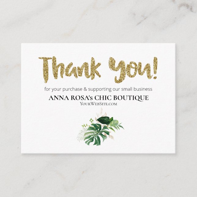 *~* LOGO QR THANK YOU Review TROPICAL EXOTIC AP8 Enclosure Card (Front)